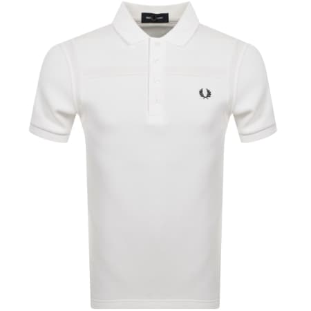 Product Image for Fred Perry Towelling Panel Polo T Shirt White