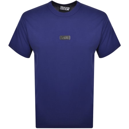 Product Image for Versace Jeans Couture Logo Patch T Shirt Blue