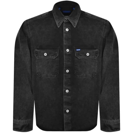 Product Image for HUGO Blue Ebolt Oversized Denim Overshirt Grey