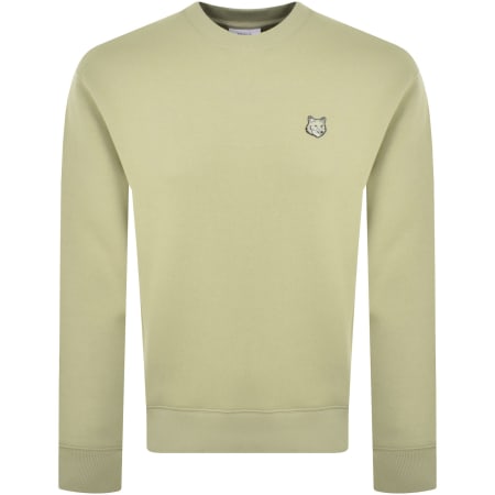 Product Image for Maison Kitsune Fox Head Patch Sweatshirt Green
