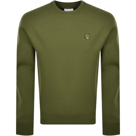 Product Image for Maison Kitsune Fox Head Patch Sweatshirt Green