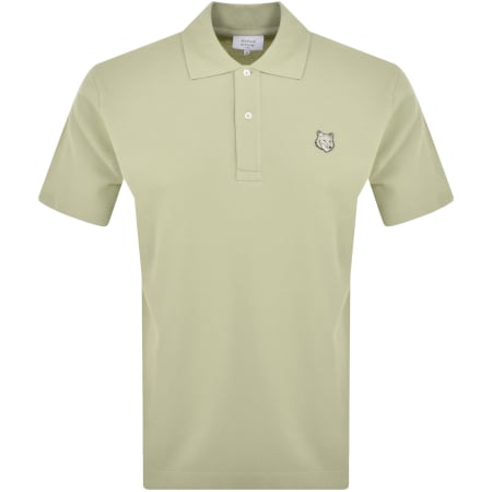 Product Image for Maison Kitsune Fox Head Polo T Shirt Green