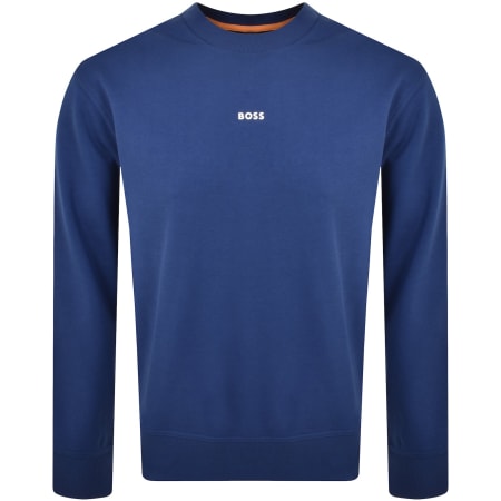 Product Image for BOSS We Small Crew Neck Sweatshirt Blue