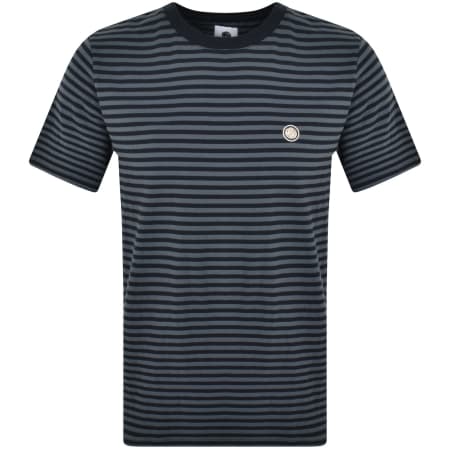 Product Image for Pretty Green Travis Stripe Crew Neck T Shirt Navy