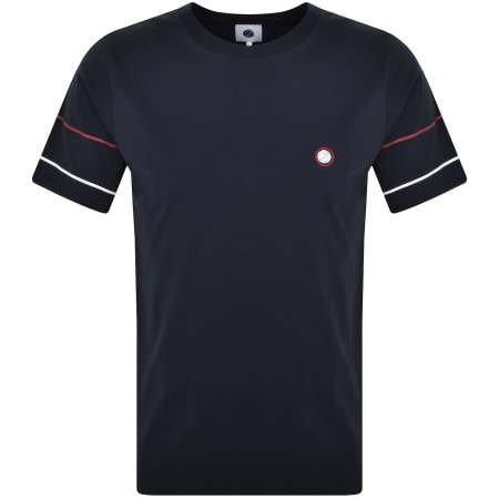 Product Image for Pretty Green Tilby Sleeve Stripe T Shirt Navy