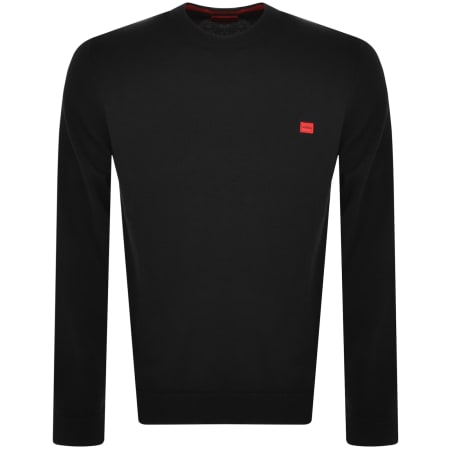 Product Image for HUGO San Cassius Knit Jumper Black