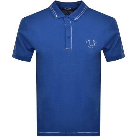 Product Image for True Religion Relaxed Embroidered Polo Blue