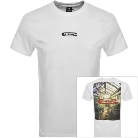 Product Image for G-Star Raw Photo Print T Shirt White