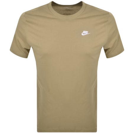 Product Image for Nike Crew Neck Club T Shirt Brown