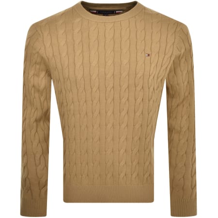 Product Image for Tommy Hilfiger Cable Knit Jumper Brown