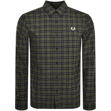 Product Image for Fred Perry Oxford Long Sleeve Shirt Green