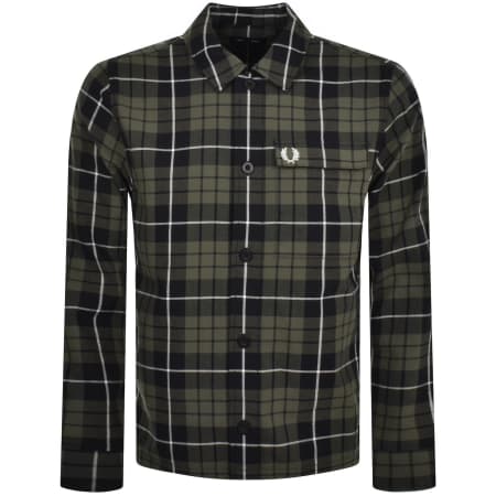 Product Image for Fred Perry Check Overshirt Green