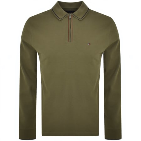 Product Image for Tommy Hilfiger Zip Regular Fit Polo T Shirt Green