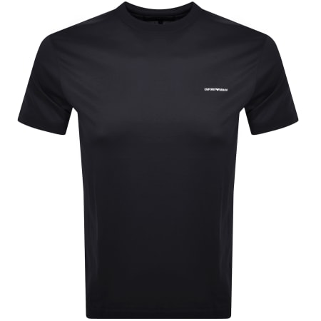 Product Image for Emporio Armani Short Sleeved Logo T Shirt Navy
