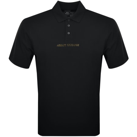 Product Image for Armani Exchange Logo Polo T Shirt Black