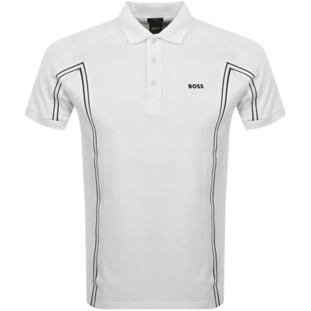 Product Image for BOSS Paddy Tape Polo T Shirt White
