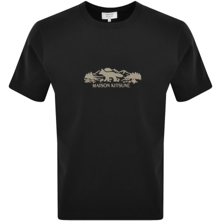 Product Image for Maison Kitsune Outdoor Profile Fox T Shirt Black