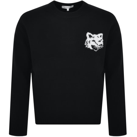 Product Image for Maison Kitsune Fox Head Knit Jumper Black