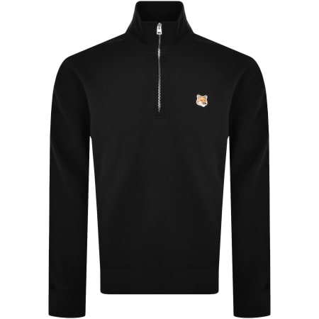 Product Image for Maison Kitsune Half Zip Sweatshirt Black