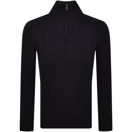 Product Image for Superdry Jacob Cable Knit Half Zip Jumper Navy