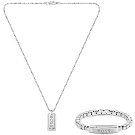 Product Image for BOSS Devon Necklace And Bracelet Gift Set Silver