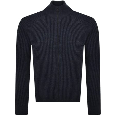 Product Image for BOSS Kostellar Full Zip Wool Jumper Blue