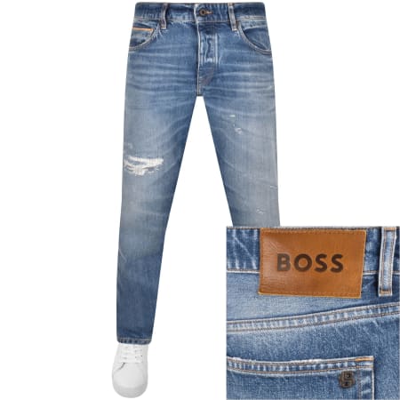 Product Image for BOSS Troy Regular Fit Selvedge Jeans Light Blue
