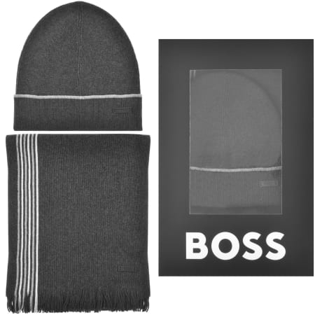 Product Image for BOSS Enzo Beanie And Scarf Gift Set Black