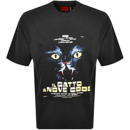Product Image for HUGO Dargex Film Artwork T Shirt Black