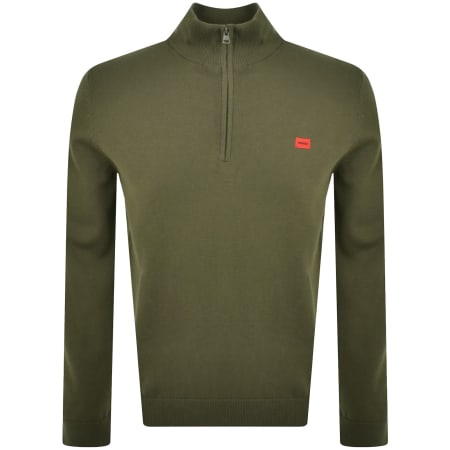 Product Image for HUGO San Quintus C Knit Jumper Green