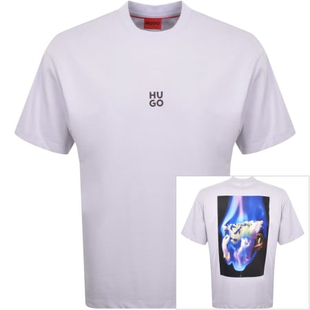 Product Image for HUGO Dflofire T Shirt Purple