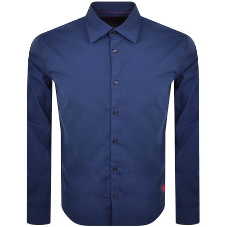 Product Image for HUGO Long Sleeved Ermo Shirt Blue