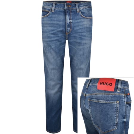 Product Image for HUGO 708 Slim Fit Mid Wash Jeans Blue