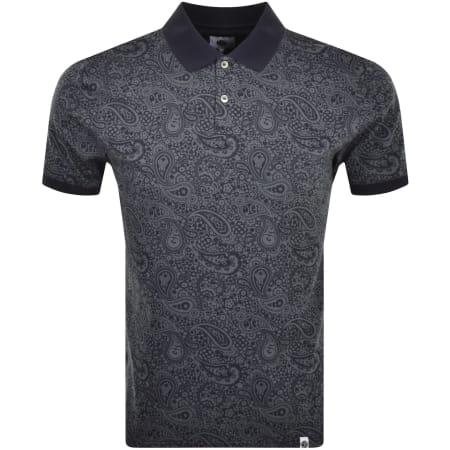 Product Image for Pretty Green Paisley Polo T Shirt Navy