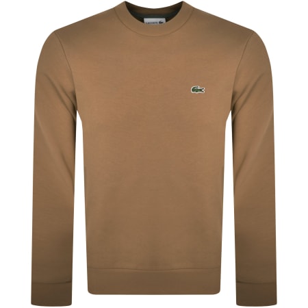 Product Image for Lacoste Crew Neck Sweatshirt Brown