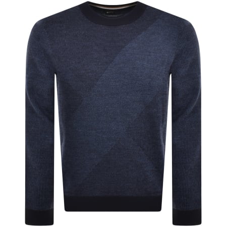 Product Image for BOSS H Eclaus Knit Jumper Dark Blue