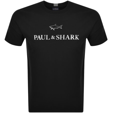 Product Image for Paul And Shark Logo T Shirt Black
