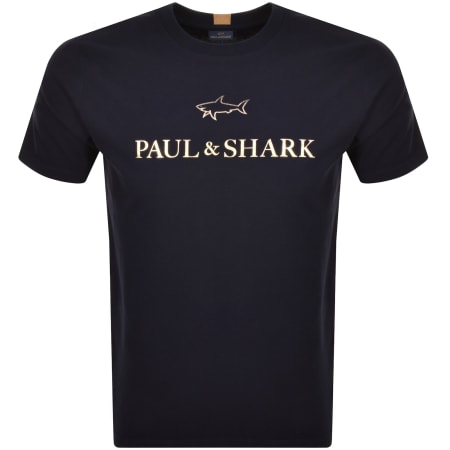 Product Image for Paul And Shark Logo T Shirt Navy