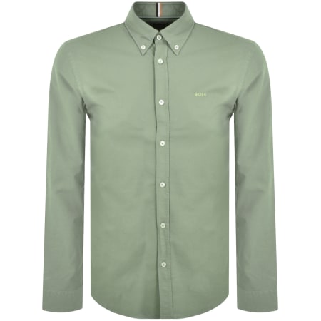 Product Image for BOSS H Roan Long Sleeve Shirt Green