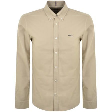 Product Image for BOSS H Roan Long Sleeve Shirt Beige