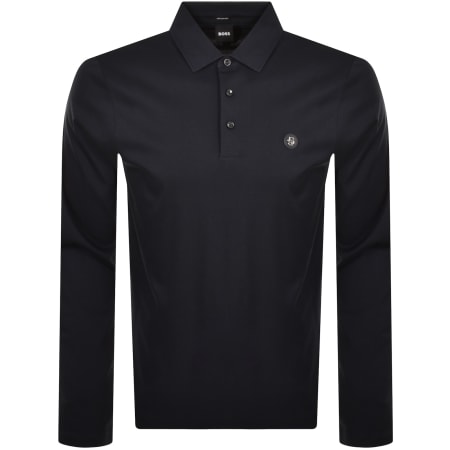 Product Image for BOSS C Paley 01 Mercerised Polo T Shirt Navy