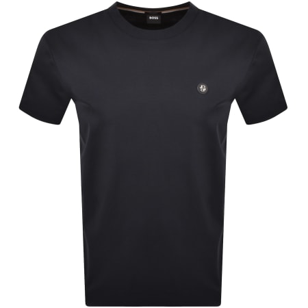 Product Image for BOSS Taut 1 Logo T Shirt Navy