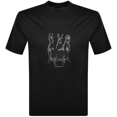 Product Image for Emporio Armani Crew Neck Logo T Shirt Black
