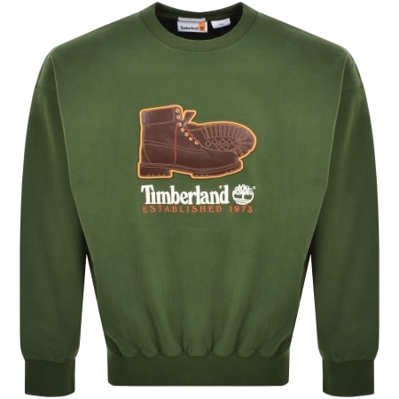 Product Image for Timberland Box Fit Badge Logo Sweatshirt Green