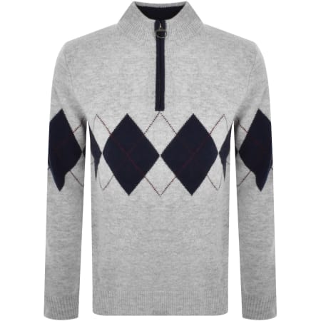 Product Image for Barbour Hartfield Half Zip Knit Jumper Grey