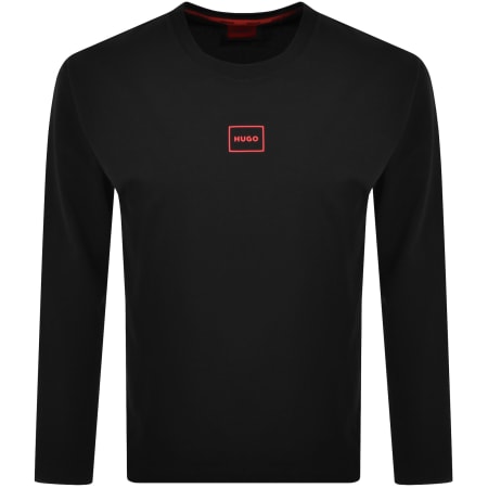 Product Image for HUGO Laze Long Sleeve T Shirt Black