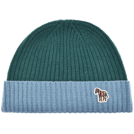 Product Image for Paul Smith Rib Zebra Lambswool Beanie Hat Green