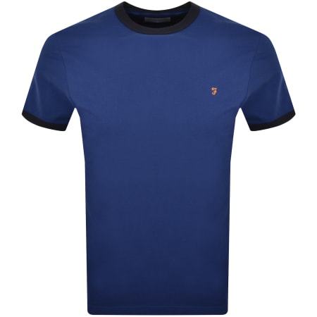 Product Image for Farah Vintage Groves Ringer T Shirt Blue
