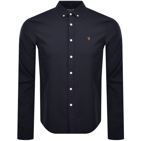 Product Image for Farah Vintage Alban Long Sleeve Shirt Navy