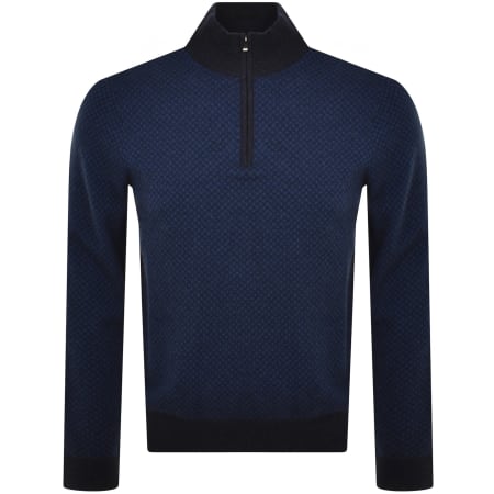 Product Image for BOSS H Eltorino Knit Jumper Blue